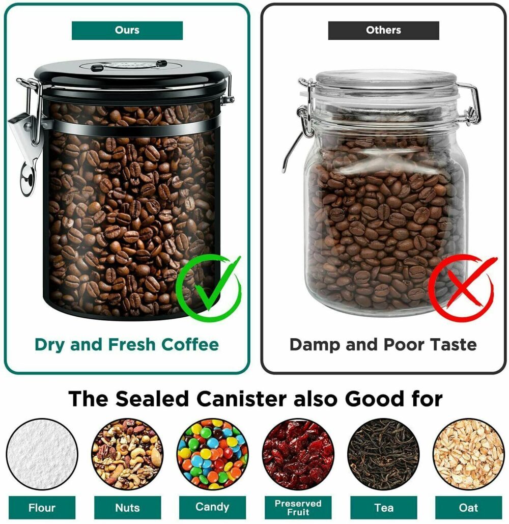 canister coffee storage jar sealed coffee bean
