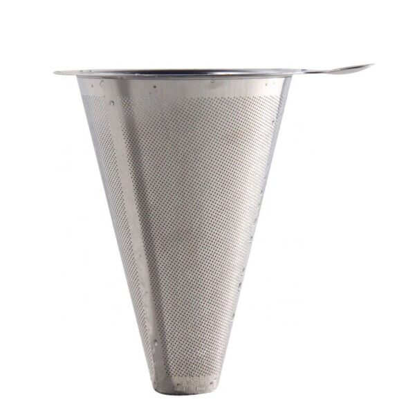 stainless steel coffee filter pour over cone drip