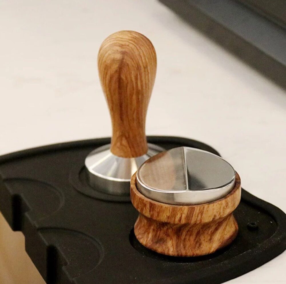 coffee distributor barista tool wood
