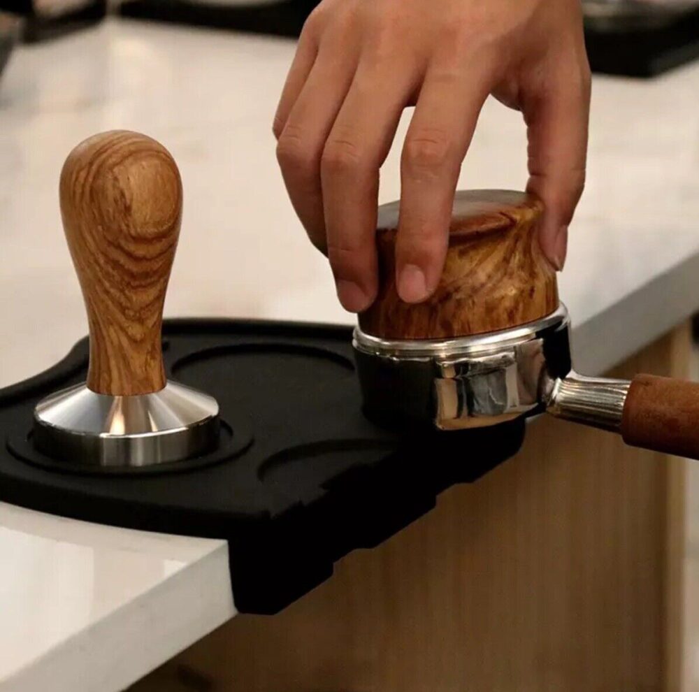 coffee distributor barista tool wood