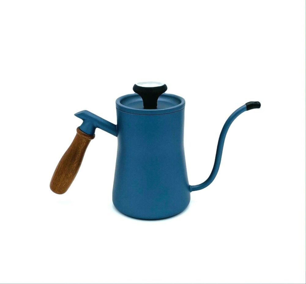 blue coffee pot kettle stainless steel