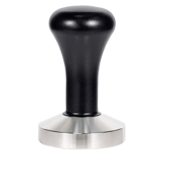 coffee tamper stainless steel natural wood handle