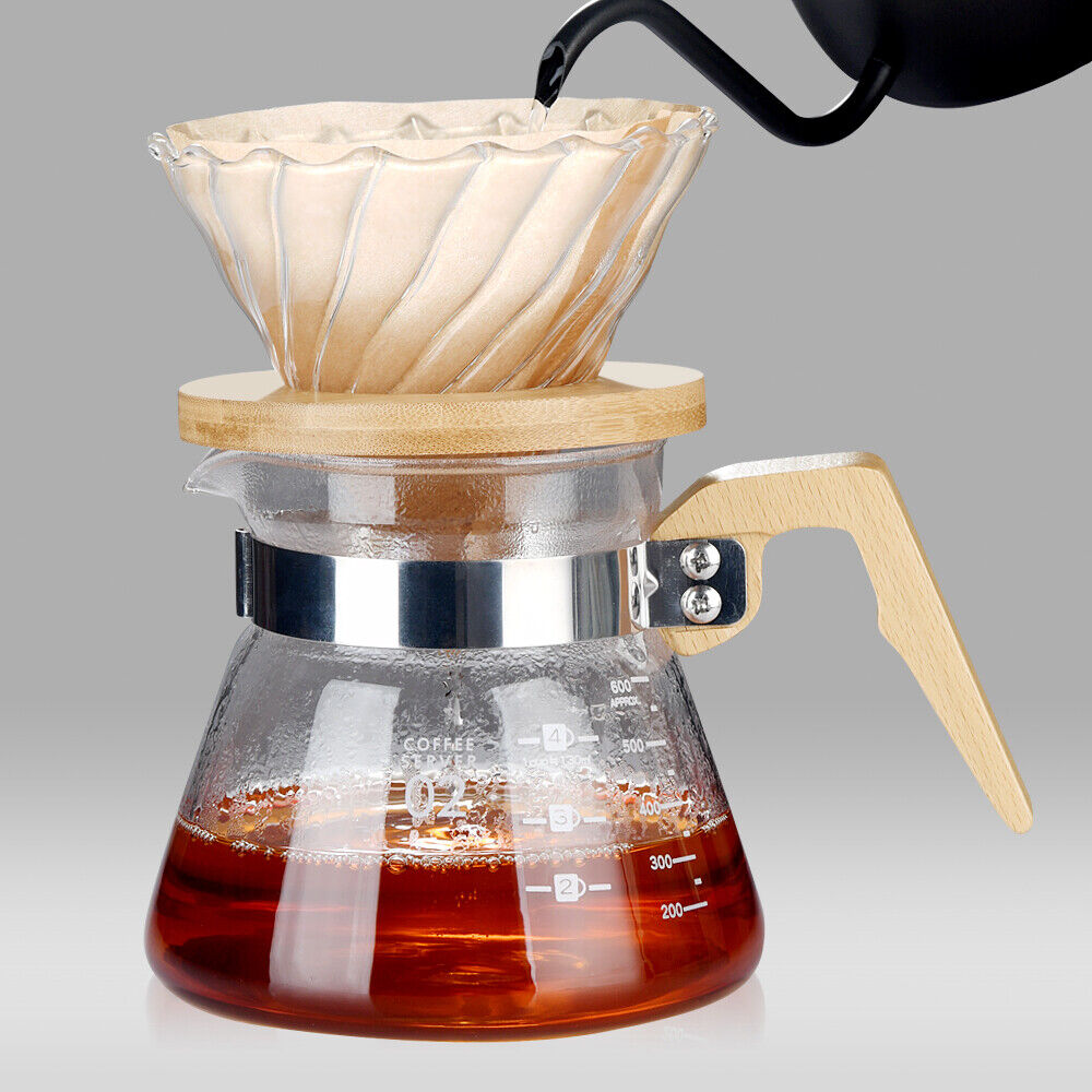 glass hand drip coffee maker pot pour