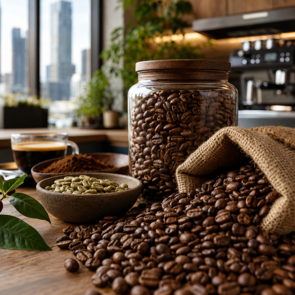 Coffee beans' journey from farms to fresh cup in Melbourne office coffee machine supplied and serviced by Panica Coffee