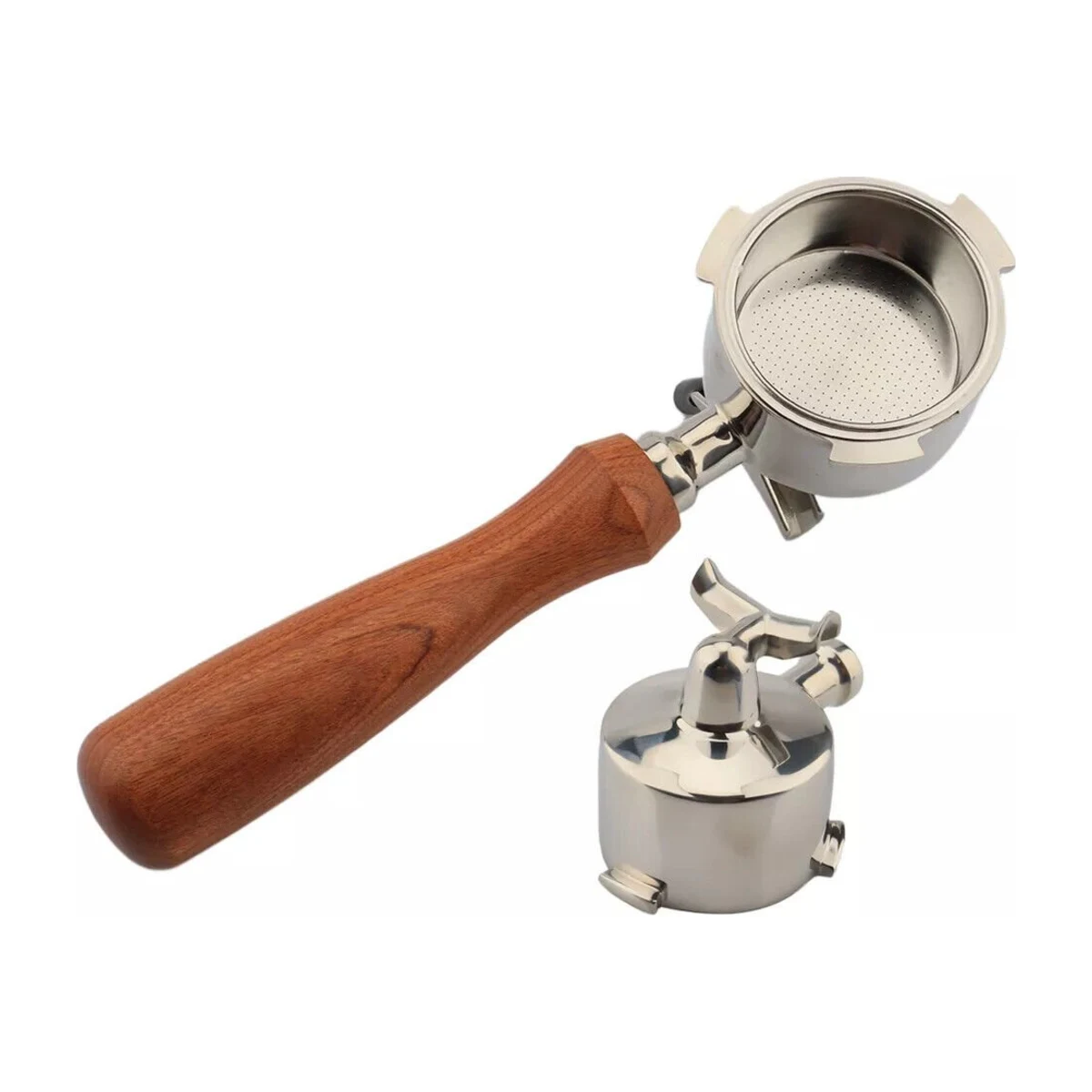 51 mm Double-Spout Portafilter with Basket, basket detail