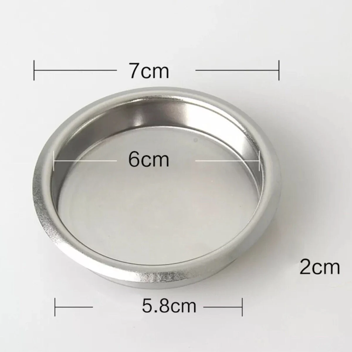 58 mm Blind Filter Basket, dimensions