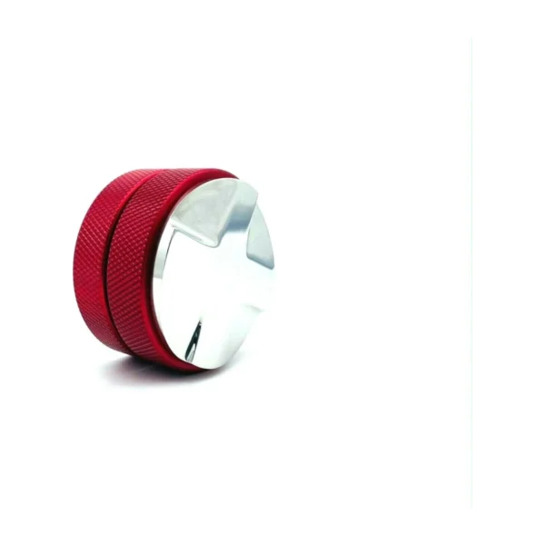 58 mm Coffee Distributor, angled four-flange base view