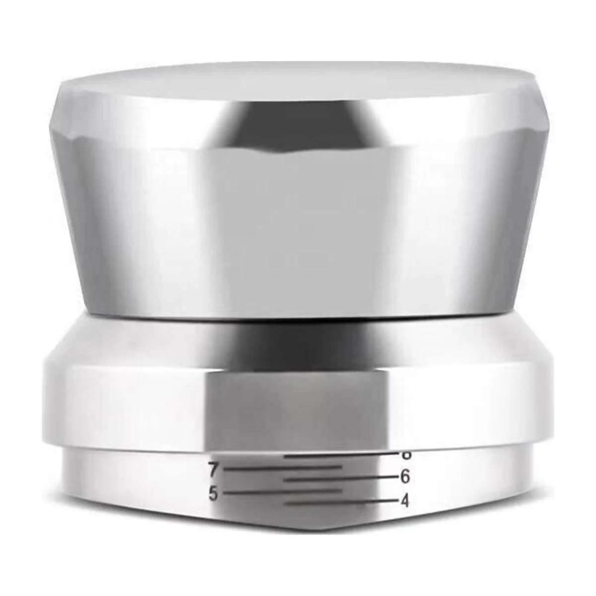 58 mm Coffee Distributor, front view with depth scale