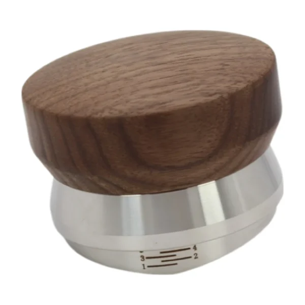 58 mm Coffee Distributor, walnut cap side view