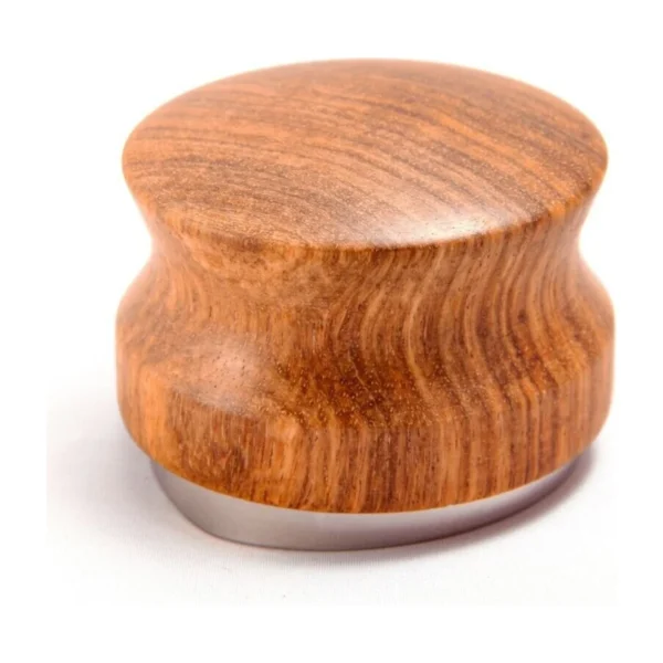 58 mm Coffee Distributor, wood handle side view