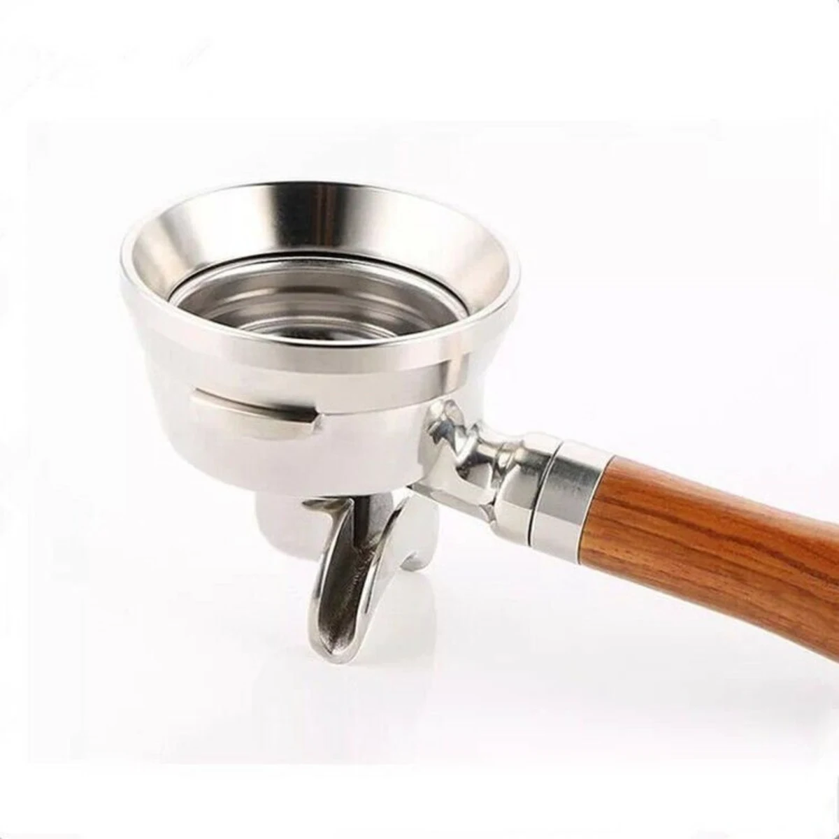 58 mm Dosing Funnel, funnel on wood-handle portafilter