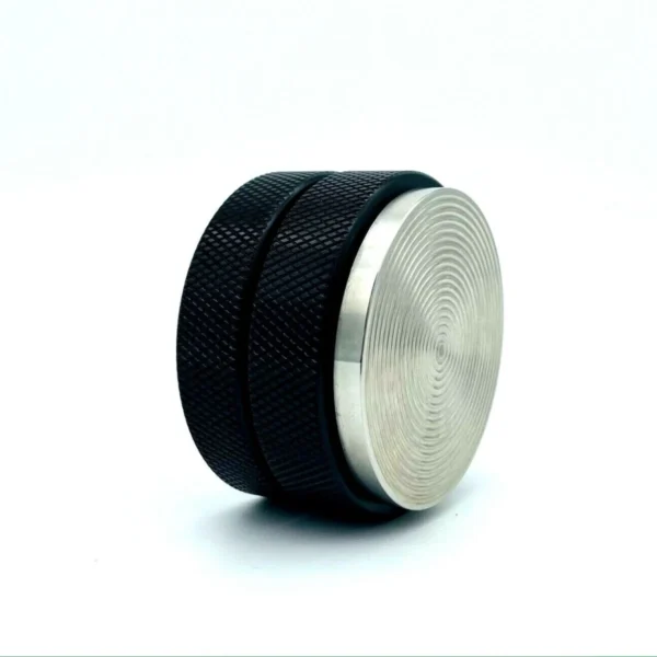 58 mm Palm Tamper, angled ripple base view
