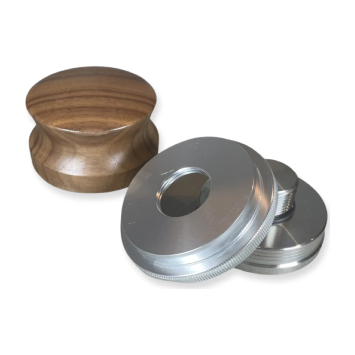 58 mm Palm Tamper, parts separated