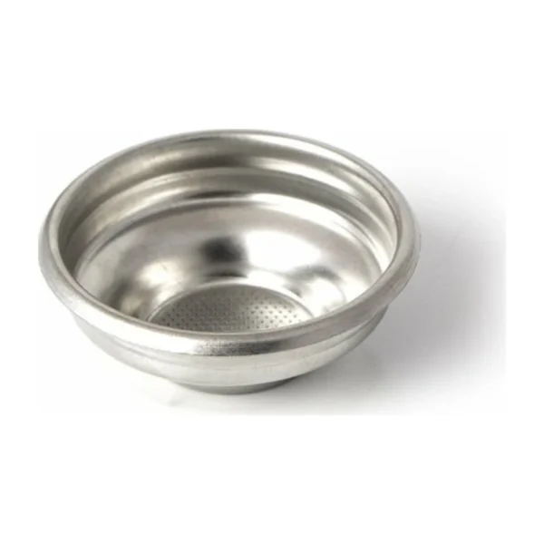 58 mm Single Filter Basket for Gaggia and Saeco, three-quarter view