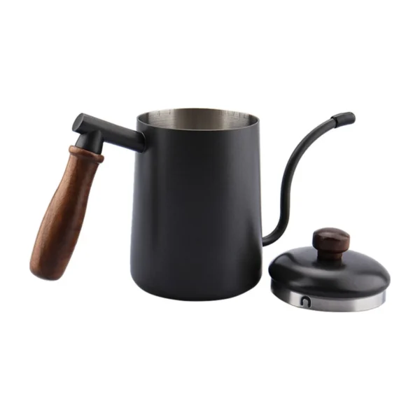 600 ml Gooseneck Kettle, side view with lid off