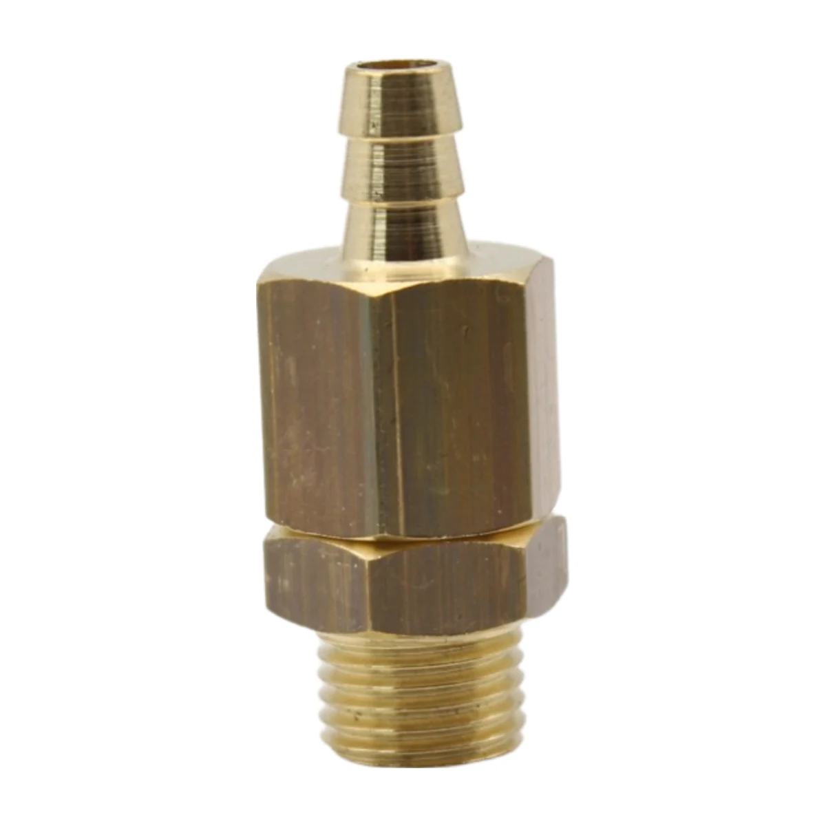 Anti-Vacuum Valve 1/4″ M with Hose Tail, upright view