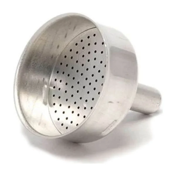 Bialetti 6-Cup Aluminium Funnel, angled view