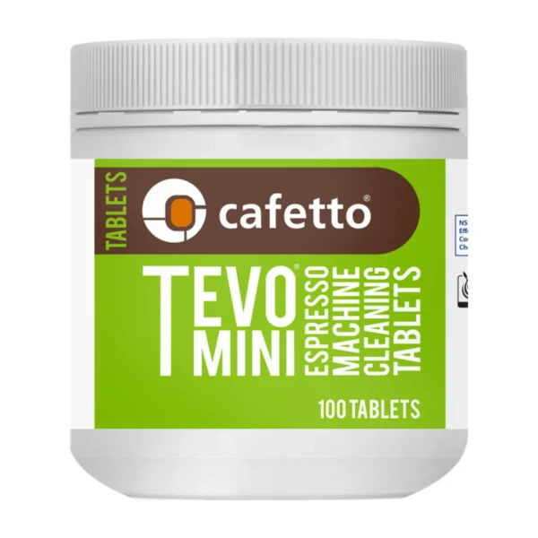 Cafetto TEVO Mini Espresso Cleaning Tablets, tub front