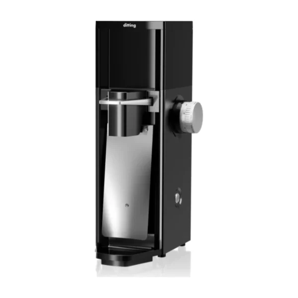 Black Ditting KR807 shop grinder with stainless bag holder plate and side grind wheel