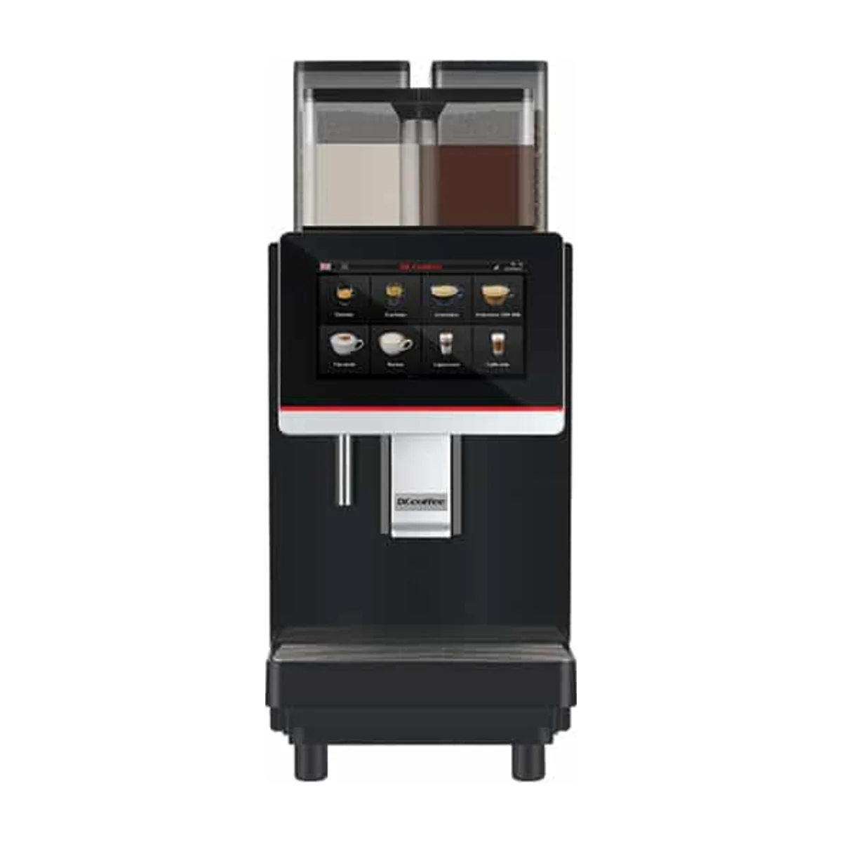 Dr. Coffee F3 Plus twin-grinder coffee machine, front view