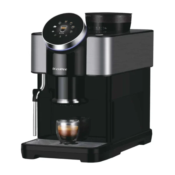 Dr. Coffee H1 bean-to-cup coffee machine, black, front view