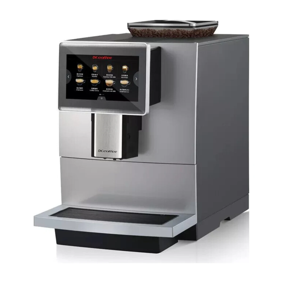Dr. Coffee H10, silver, three-quarter view from left