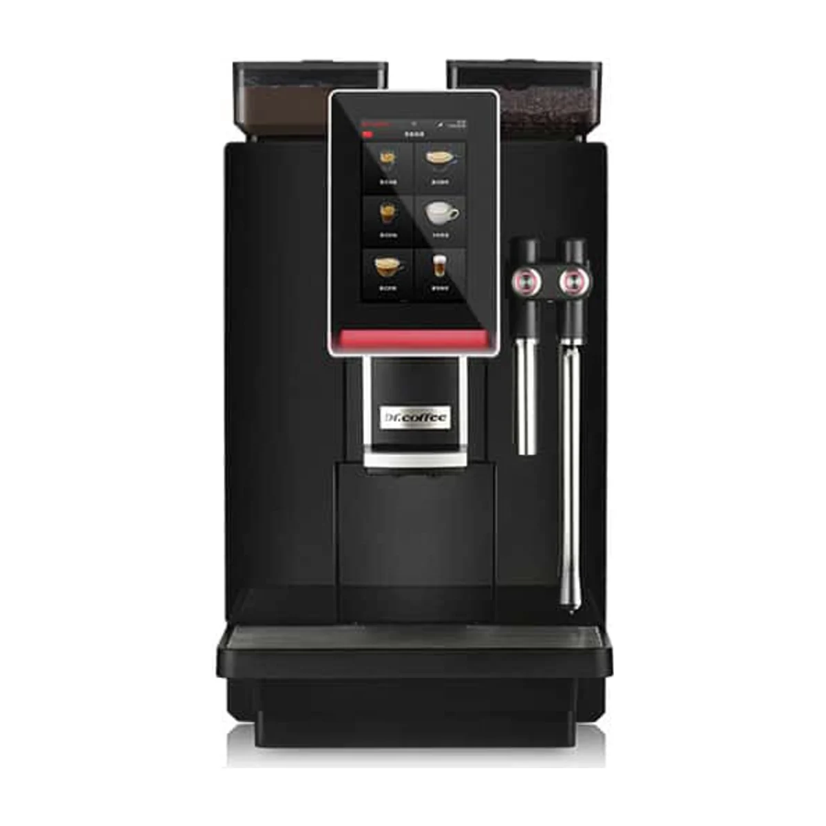 Dr. Coffee Minibar S2 office coffee machine with steam wand, front view