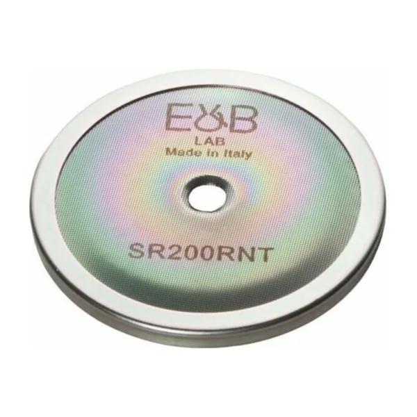 E&B Lab Nanotec Reinforced Shower Screen 57.5 mm, angled view showing SR200RNT marking