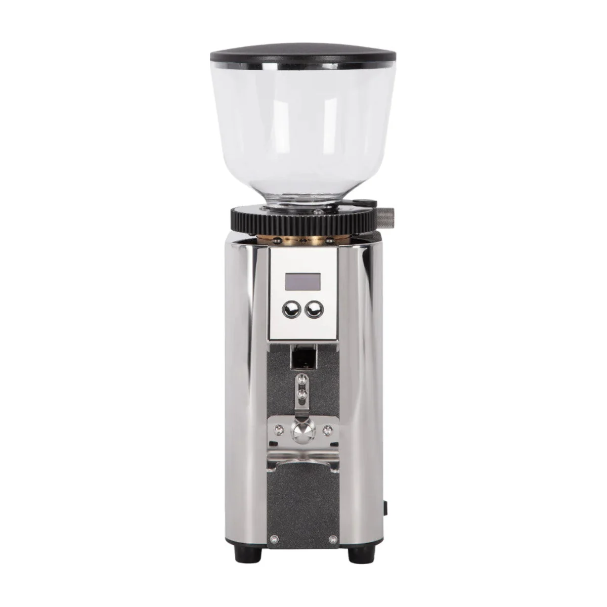ECM C-Automatik 54 coffee grinder, stainless steel, side view