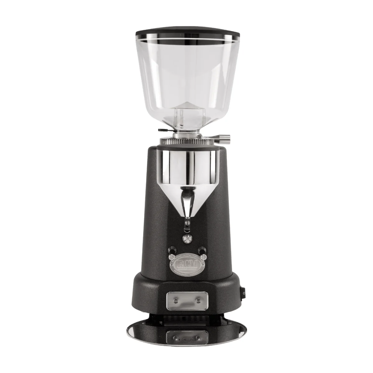 ECM V-Titan 64 coffee grinder, anthracite, front view