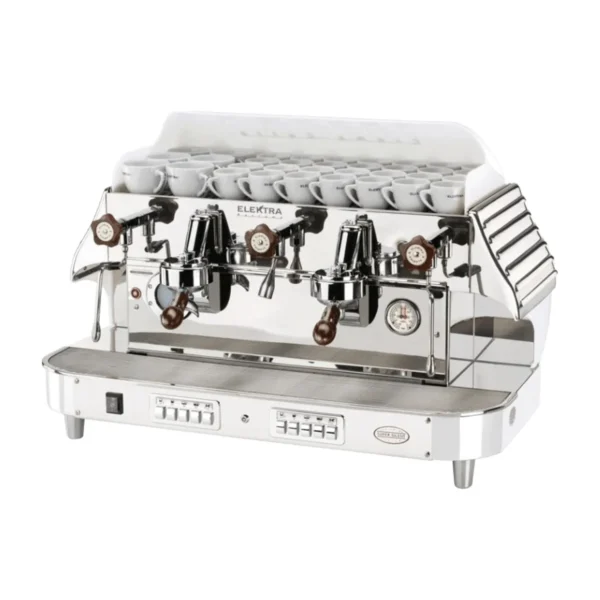 Elektra Barlume 2 Group, white and chrome, front three-quarter view