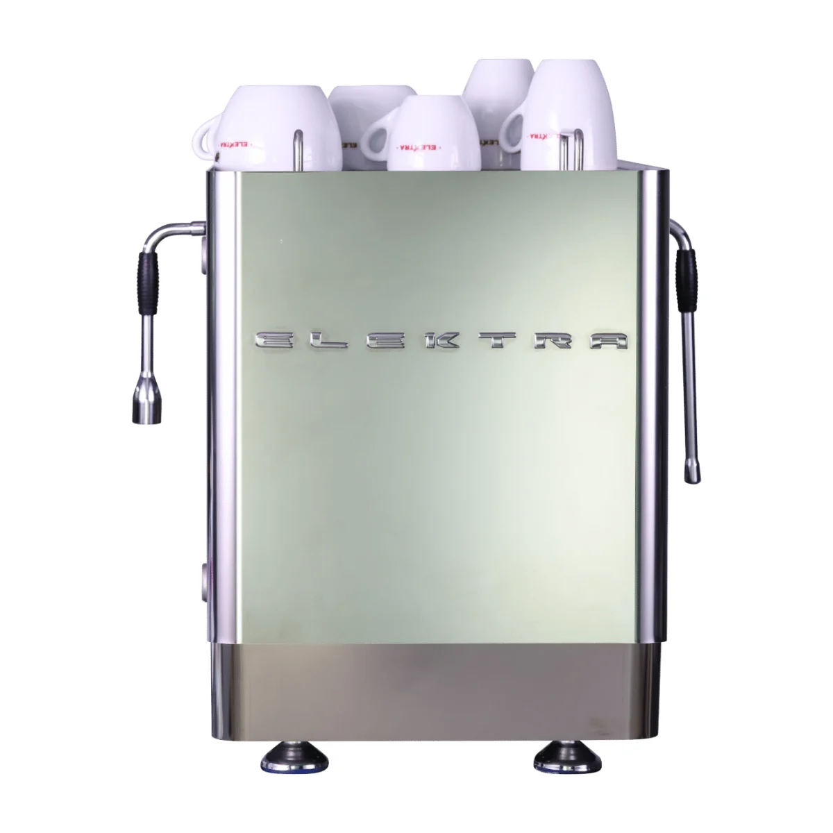 Rear view of the Elektra Jolie espresso machine with Elektra lettering