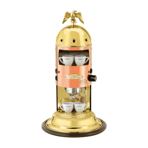 Elektra Mini Verticale Semi Auto, copper and brass, front view