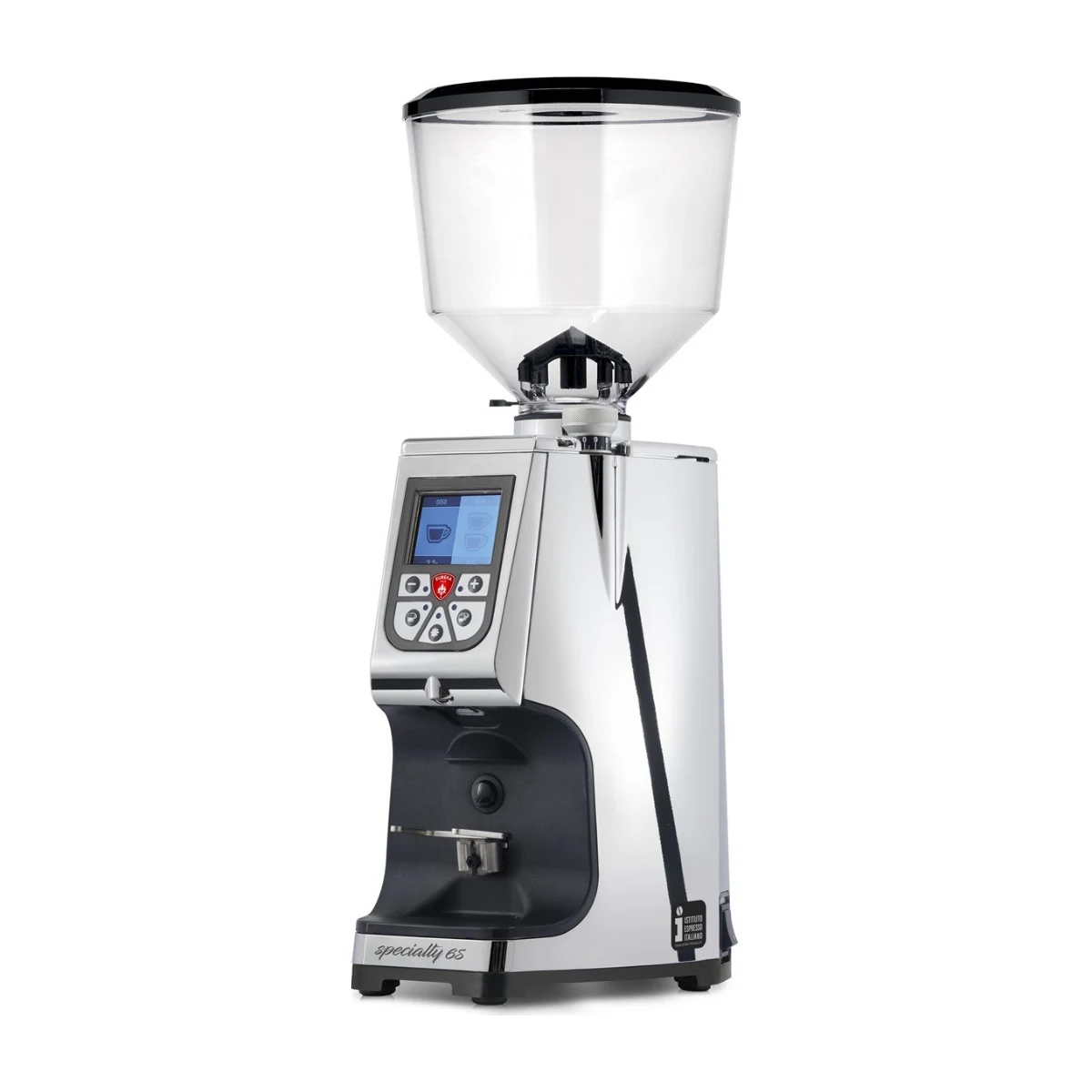 Eureka Atom Specialty 65E coffee grinder, chrome