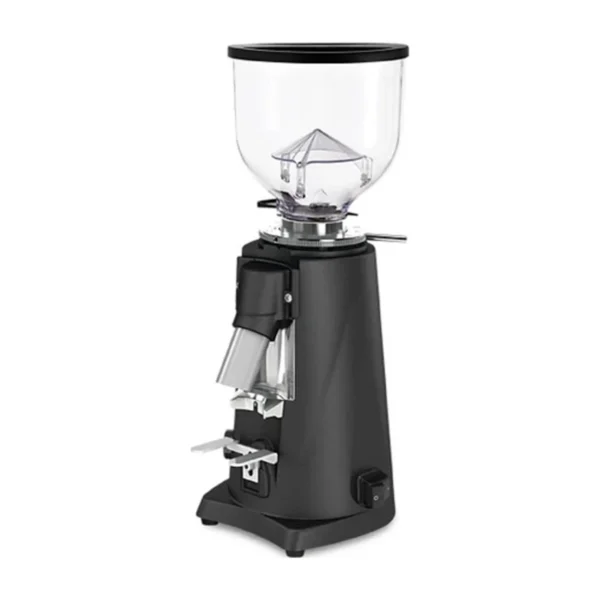 Fiorenzato F4 Eco coffee grinder, black, three-quarter front view