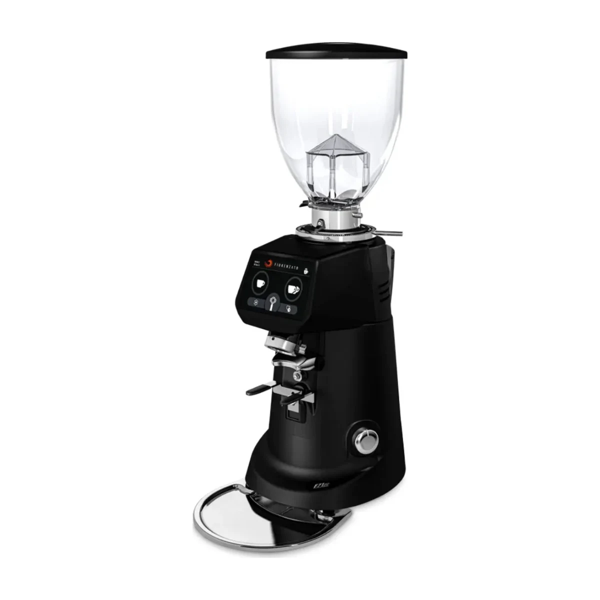 Fiorenzato F71 Electronic coffee grinder, black, three-quarter front view