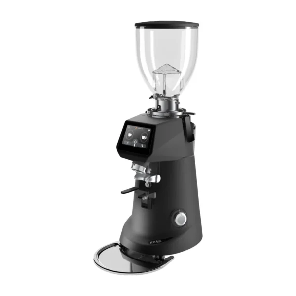 Fiorenzato F71 Electronic PRO coffee grinder, matte black, three-quarter front view