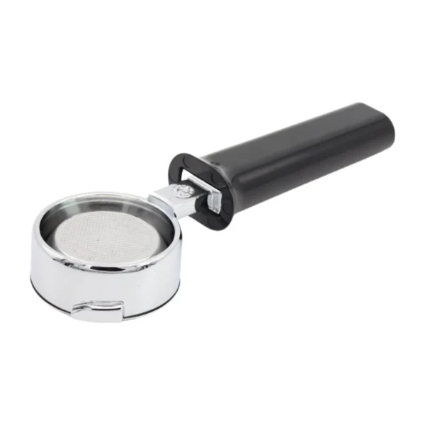 Bottomless Portafilter for Gaggia Classic & Classic Pro, bottomless portafilter, angled view