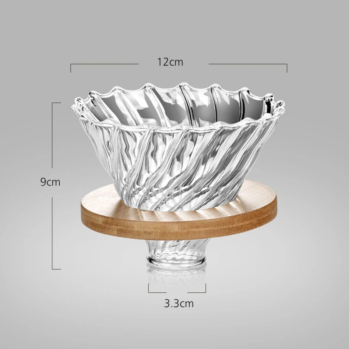 Glass Pour-Over Dripper, dimensions