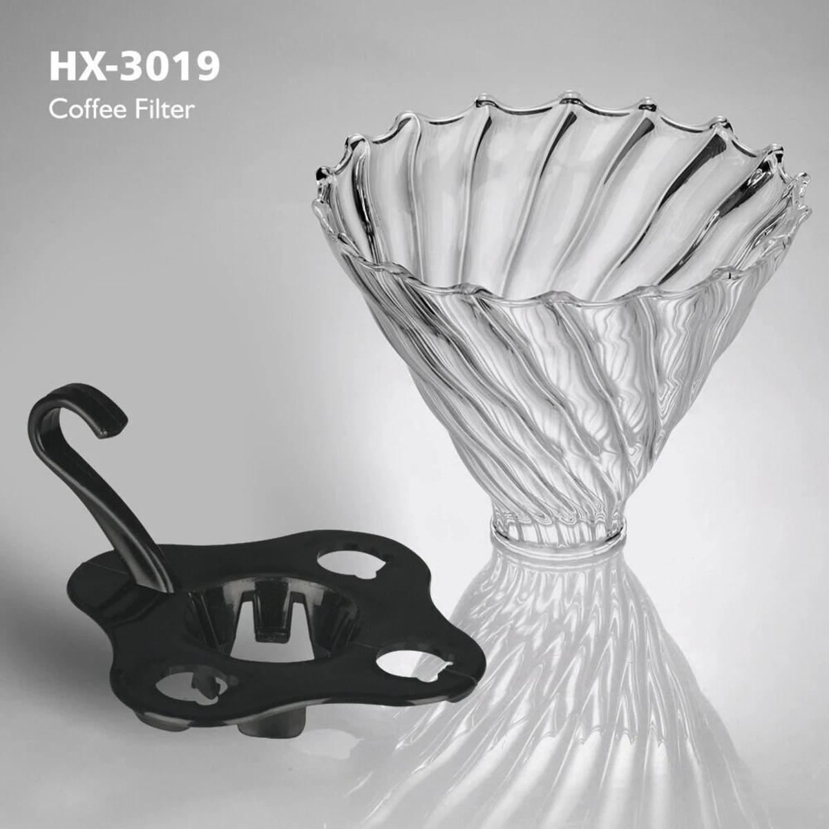 Glass Pour-Over Dripper, cone and stand
