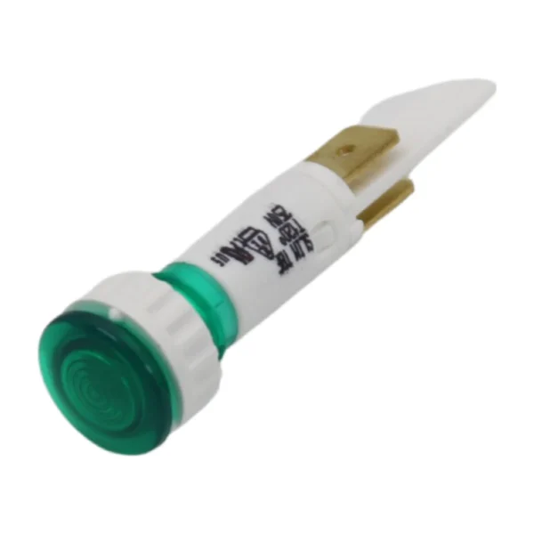 Green Indicator Light 230 V, indicator light angled view