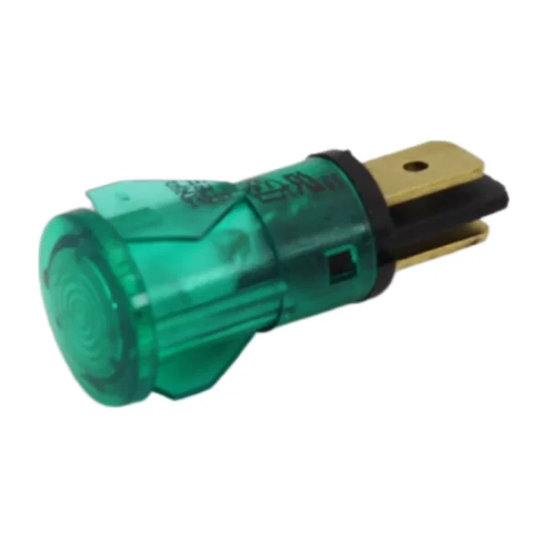 Green Indicator Light 250 V, indicator light angled view