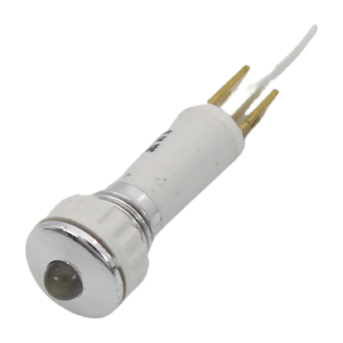Indicator Light White 230 V, front three-quarter view