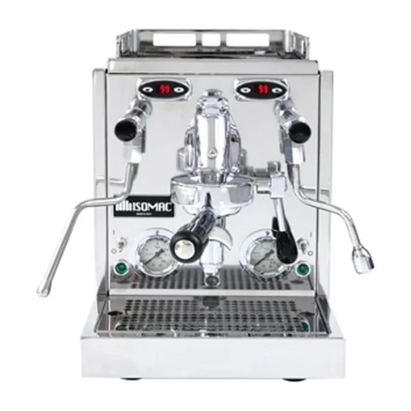 Isomac Pro Dual Boiler PID, stainless steel, front view