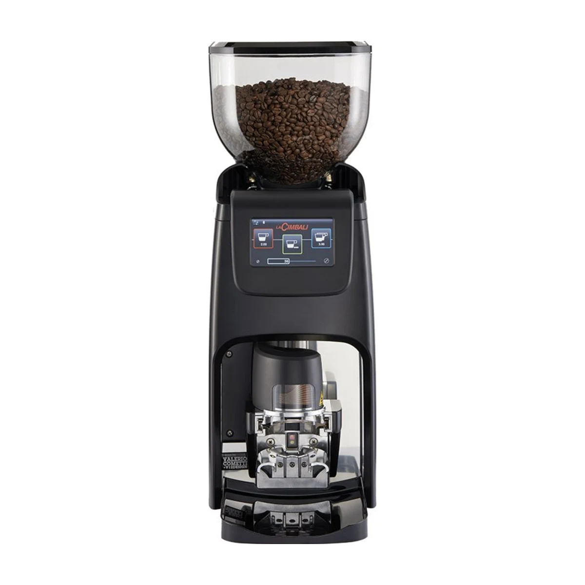 La Cimbali Elective coffee grinder, black, front view