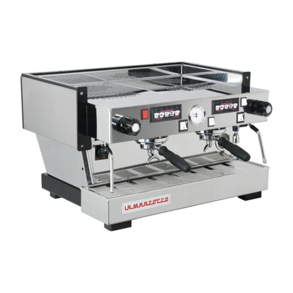 La Marzocco Linea Classic 2 Group, stainless steel, front three-quarter view