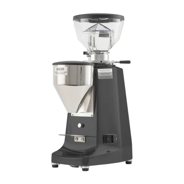 La Marzocco Lux D coffee grinder, black, three-quarter view