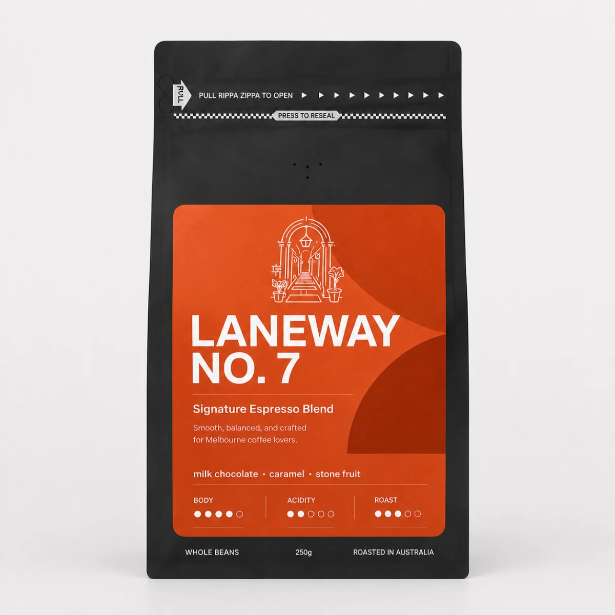 Laneway No. 7 Coffee Beans 1 kg, bag front view