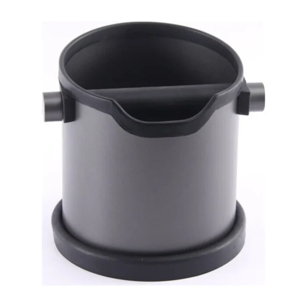Large Round Coffee Knock Box, front three-quarter view
