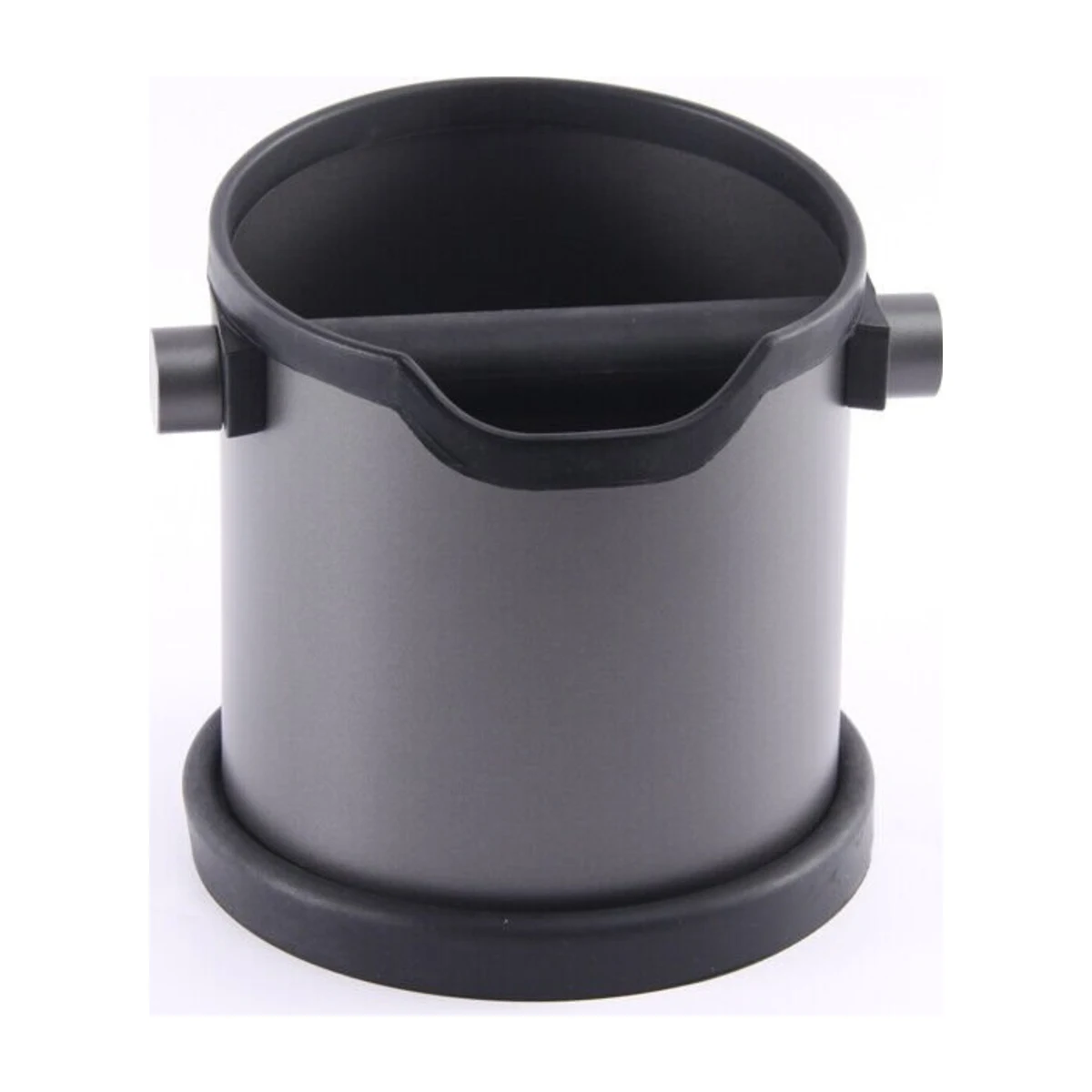 Large Round Coffee Knock Box, front three-quarter view